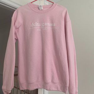 Delta Gamma Baby Pink Crew Neck